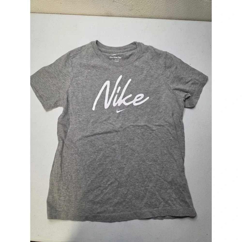 Nike Kids Script Logo Graphic T-Shirt 2 Pack Black Gray XL 100% Cotton